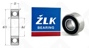 Подшипник 1000085 2RS (6852RS) радиальный шариковый 5-11-5 мм