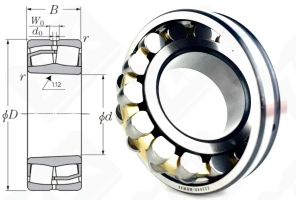 Подшипник 113508 Н (22208KMW33) радиальный роликовый самоустанавливающийся 40-80-23 мм
