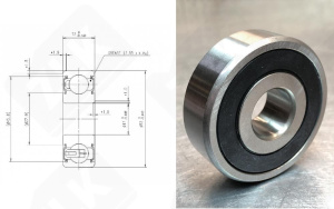 Подшипник B17-99DD радиальный шариковый 17-52-17 мм