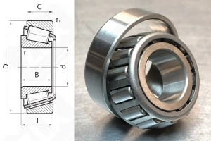 Подшипник LM12749/10 радиально-упорный роликовый конический 21,98-45,24-16,49 мм