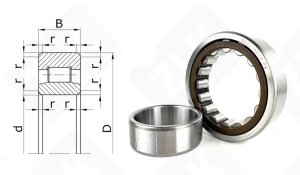 Подшипник 32510 (NU2210ECP) радиальный роликовый 50-90-23 мм