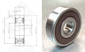 Подшипник B15-86 радиальный шариковый 15-47-14 мм