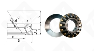 Подшипник 9039417 Л (29417М) упорный роликовый самоустанавливающийся 85-180-58 мм