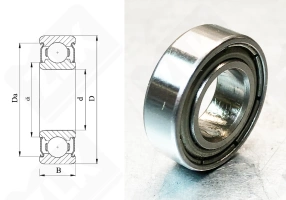 Подшипник 2080088 (688ZZ) радиальный шариковый 8-16-5 мм
