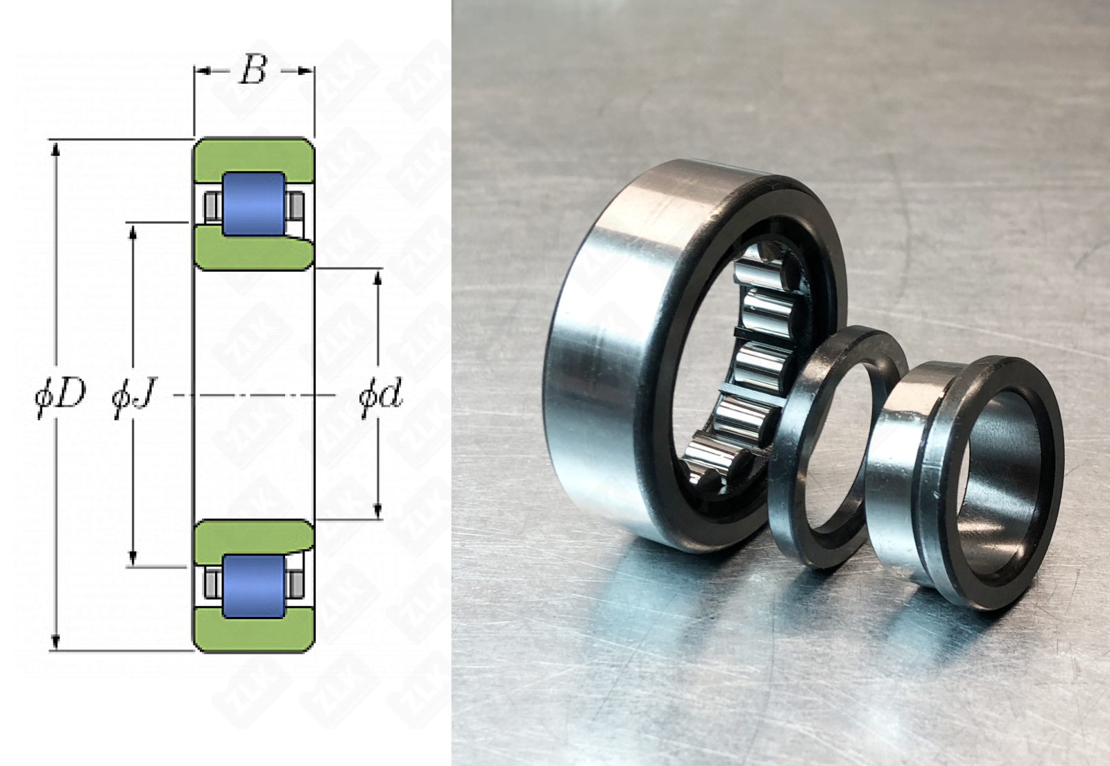 Подшипник роликовый 92506Е (NUP2206 ECP) 30×62×20 мм SKF оригинал