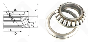 Подшипник 9039340 (29340) упорный роликовый самоустанавливающийся 200-340-85 мм