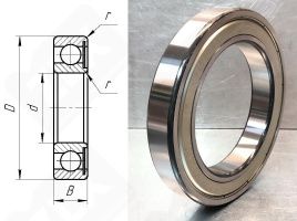 Подшипник 60120 (6020Z) радиальный шариковый 100-150-24 мм