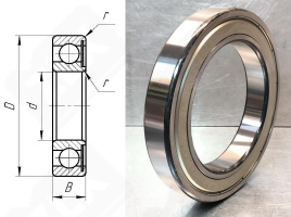 Подшипник 60120 (6020Z) радиальный шариковый 100-150-24 мм