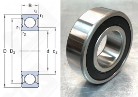 Подшипник 180504 (622042RS) радиальный шариковый 20-47-18 мм