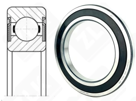 Подшипник 7000124 2RS (160242RS) радиальный шариковый 120-180-19 мм