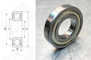Подшипник 7000104 ZZ (16004ZZ) радиальный шариковый 20-42-8 мм