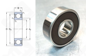 Подшипник 180100 (60002RS) радиальный шариковый 10-26-8 мм