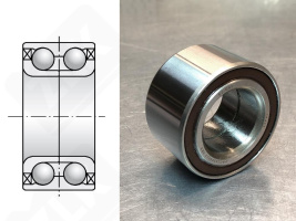 Подшипник VKBA3257 (713649320 R150.23 DAC3972AW4CS49 39BWD01 DE08A62LLCS34) радиально-упорный шариковый 39-72-37 мм