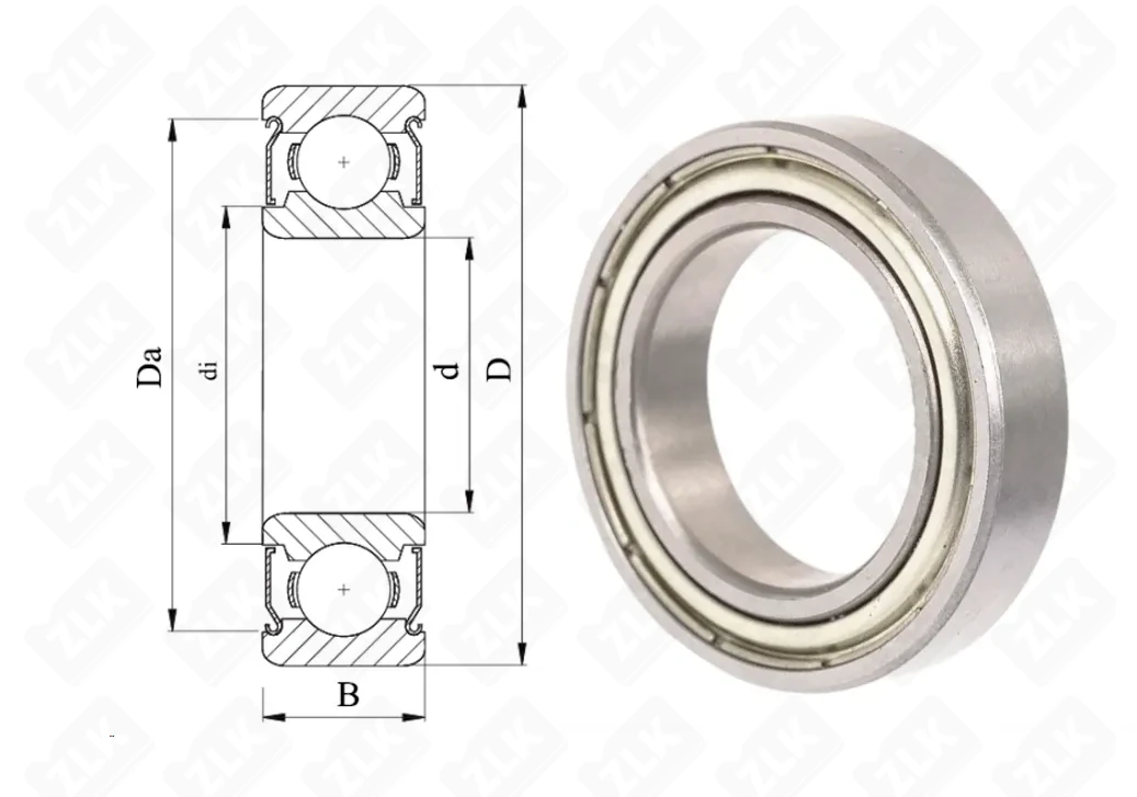 Подшипник шариковый 1000804 ZZ (6804ZZ) 20×32×7 мм Neutral