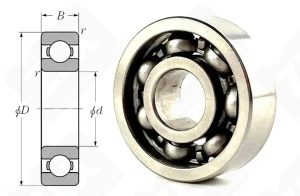Подшипник 18 Ю (608) радиальный шариковый 8-22-7 мм
