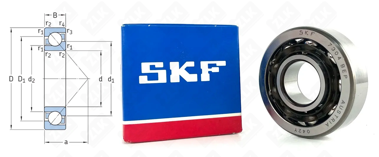 Подшипник шариковый 66304 (7304BEP) 20×52×16 мм SKF 