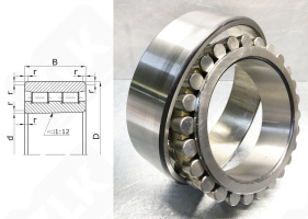 Подшипник 2-3182140 Л (NN3040KUP) радиальный роликовый 200-310-82 мм