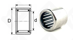 Подшипник HK1622 радиальный игольчатый 16-22-22 мм