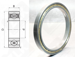 Подшипник 1000840Л (61840МА) радиальный шариковый 200-250-24 мм