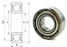 Подшипник MR115 ZZ радиальный шариковый 5-11-4 мм