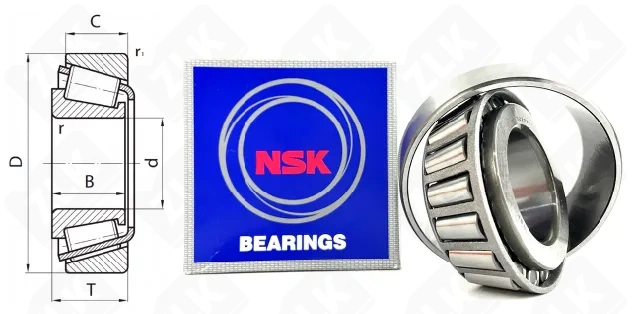 Подшипник роликовый 7507 (HR32207J) 35×72×24.25 мм NSK оригинал