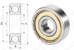 Подшипник 60029 (629Z) радиальный шариковый 9-26-8 мм