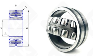 Подшипник 53608 H (22308EW33) радиальный роликовый самоустанавливающийся 40-90-33 мм