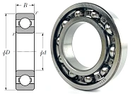 Подшипник шариковый 211 (6211) 55×100×21 мм ИПК
