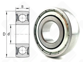 Подшипник 580204 (204NPPB) радиальный шариковый 20-47-14 мм