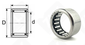 Подшипник HK1812 радиальный игольчатый 18-24-12 мм