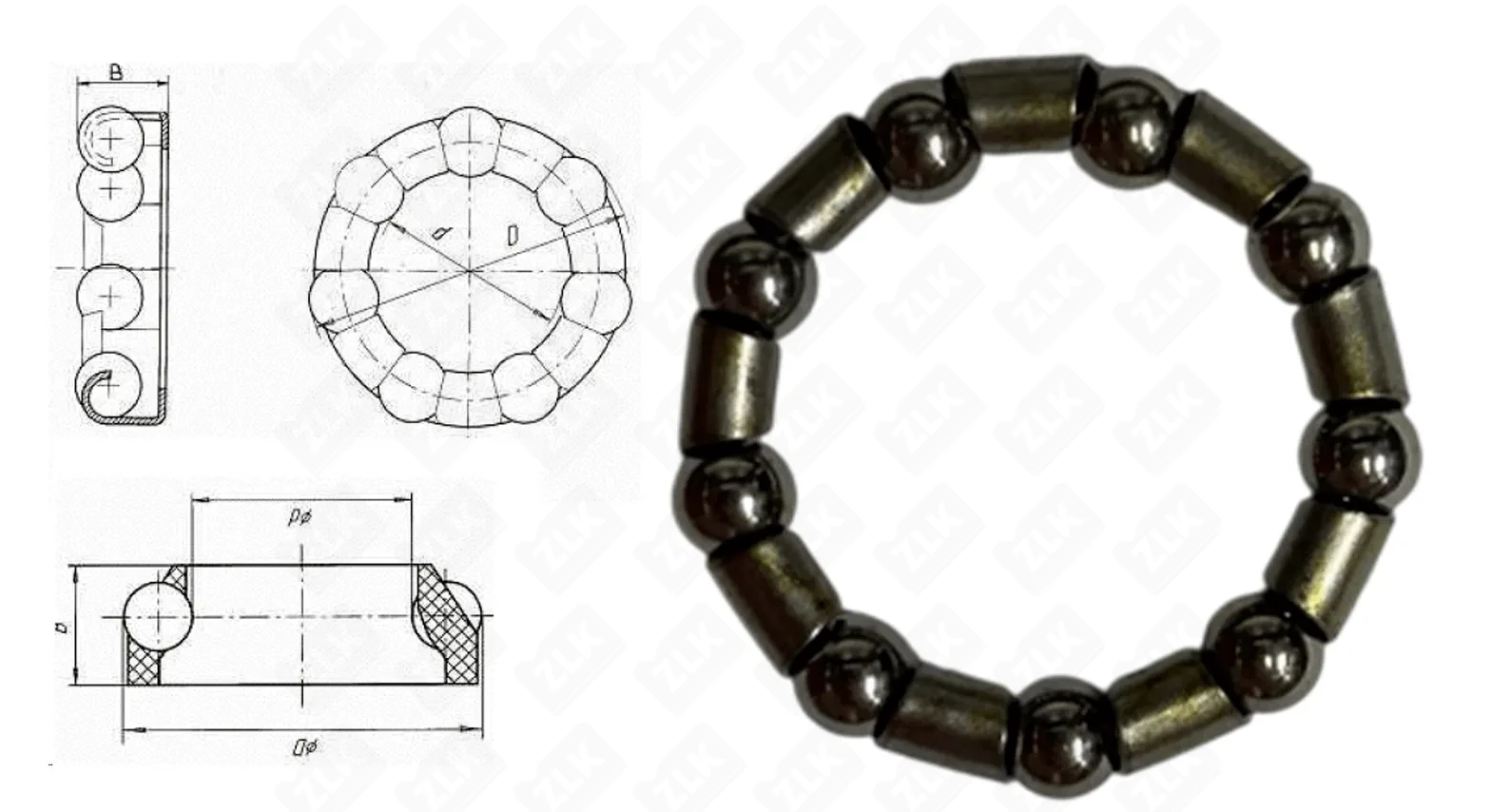 Подшипник шариковый  (7/32"х9 d 31,5) 24×31.5×6 мм Neutral