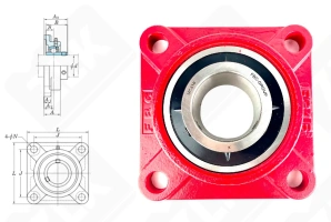 Подшипниковый узел 480316UCF (UCF316)