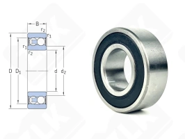 Подшипник 1505 (22052RS) радиальный шариковый 25-52-18 мм