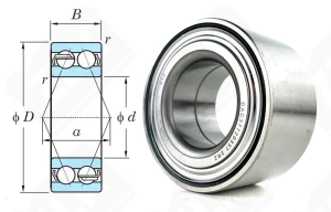 Подшипниковый ступичный узел DAC37720337 2RZ радиально упорный шариковый 37-72-37 мм