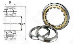 Подшипник 176214 Л (30) (QJ214MPAC3)  радиально-упорный шариковый 70-125-24 мм