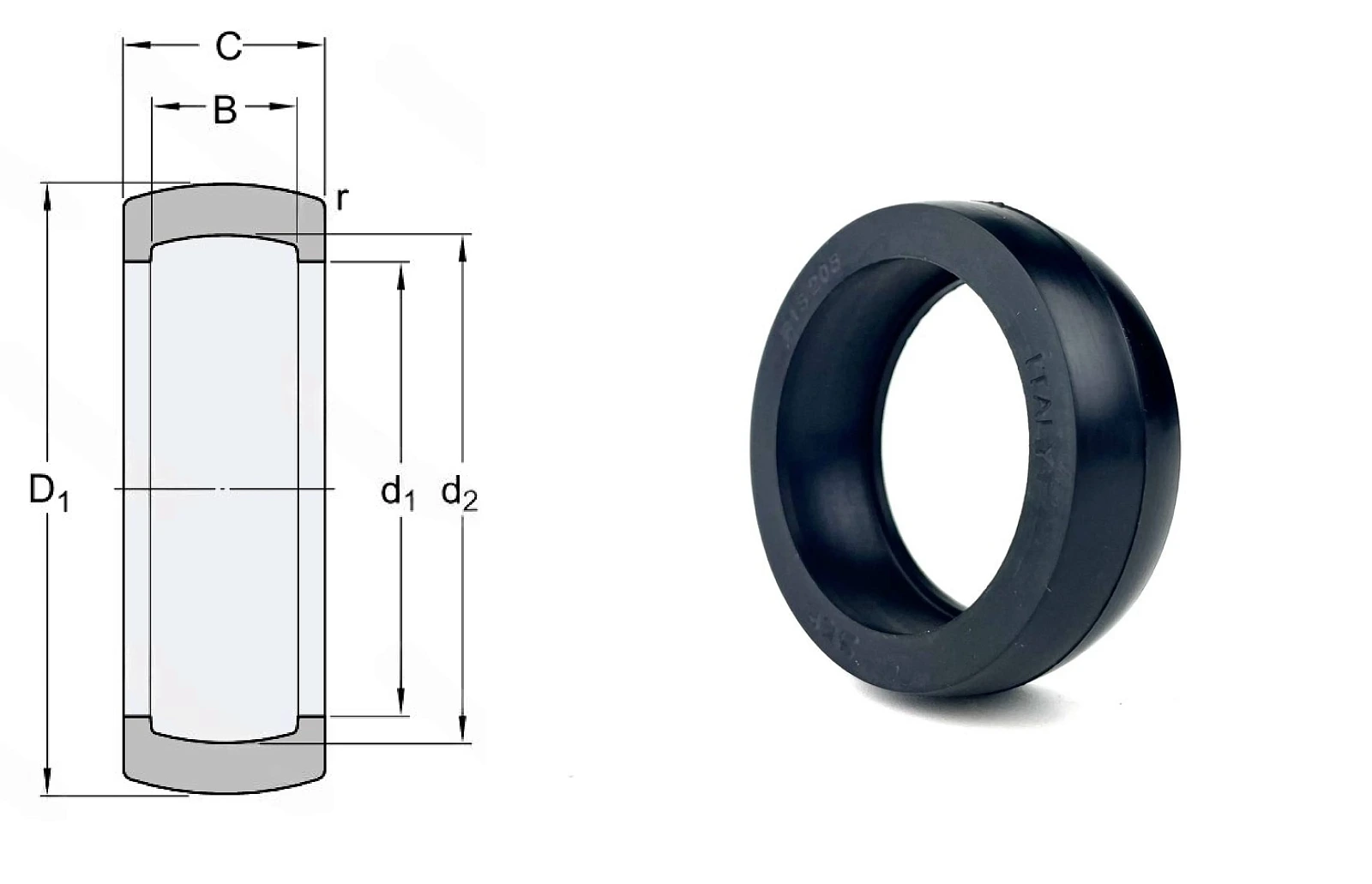 Уплотнение RIS205 SKF