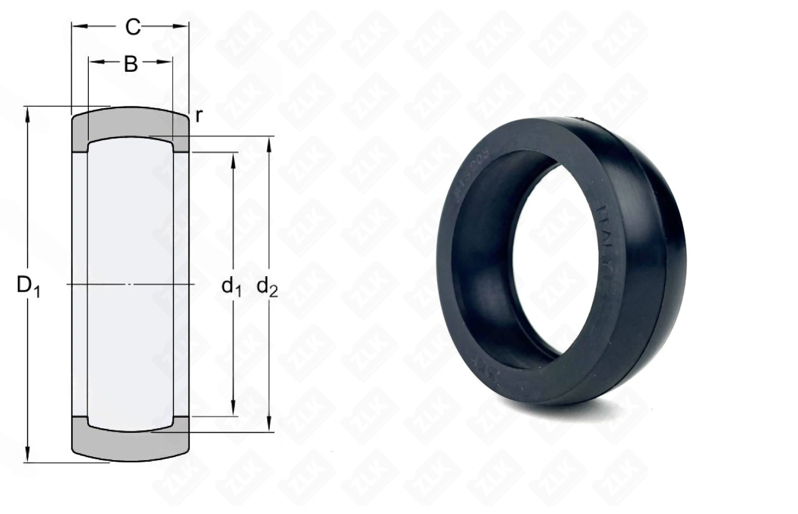 Уплотнение RIS205 SKF