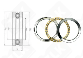 Подшипник 8140 Л (51140M) упорный шариковый 200-250-37 мм