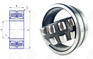 Подшипник 53608 H (22308CCW33) радиальный роликовый самоустанавливающийся 40-90-33 мм