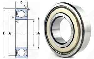 Подшипник 80206 (70) (6206ZZC3) радиальный шариковый 30-62-16 мм