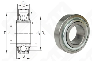 Подшипник 207KRRAH03 радиальный шариковый 35-72-17/25 мм