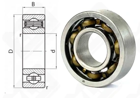 Подшипник 1000099Л (699М) радиальный шариковый 9-20-6 мм