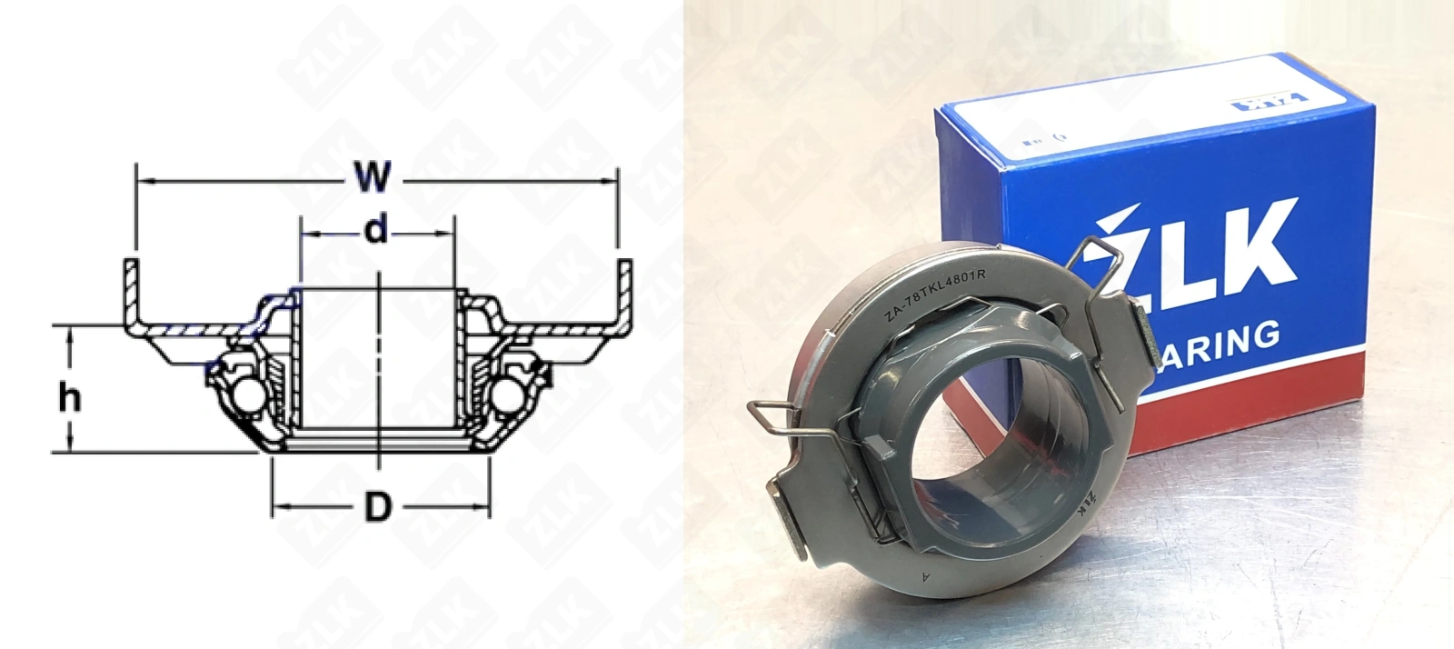 Подшипник шариковый  (78TKL4801R) 48.5×89×51 мм ZLK