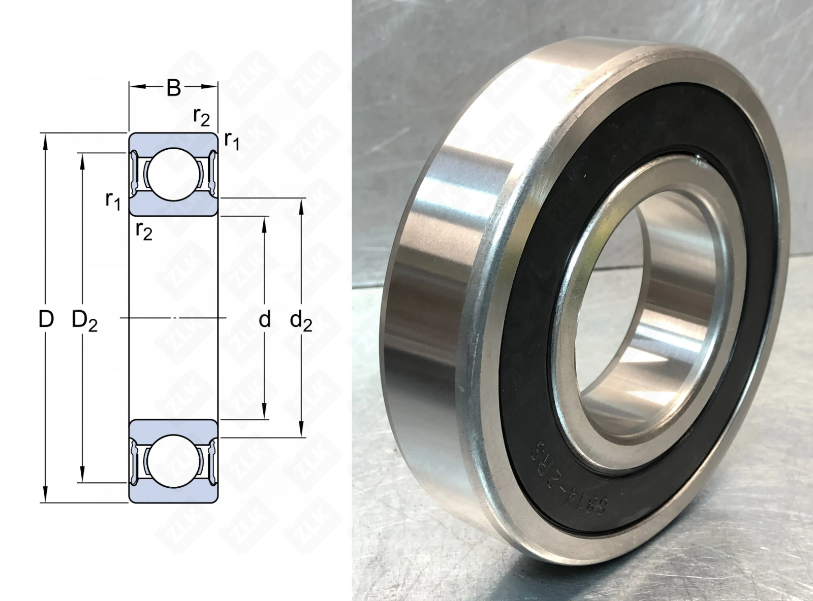 Подшипник шариковый 180319 (63192RSC3) 95×200×45 мм Timken оригинал