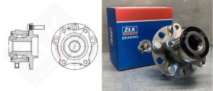 Подшипниковый ступичный узел VKBA7505 радиально-упорный шариковый 25-74-68 мм