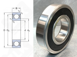Подшипник 180315 (63152RS) радиальный шариковый 75-160-37 мм