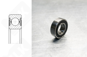 Подшипник 1000901 (619012RS1) радиальный шариковый 12-24-6 мм