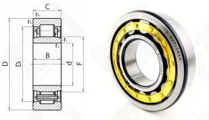 Подшипник 32316 Л (70) (NU316ECMC3) радиальный роликовый 80-170-39 мм