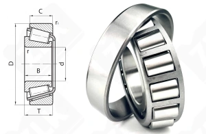 Подшипник 7317 (30317) радиально-упорный роликовый конический 85-180-44,5 мм
