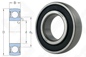 Подшипник 1726206 (CS206) шариковый 30-62-16 мм